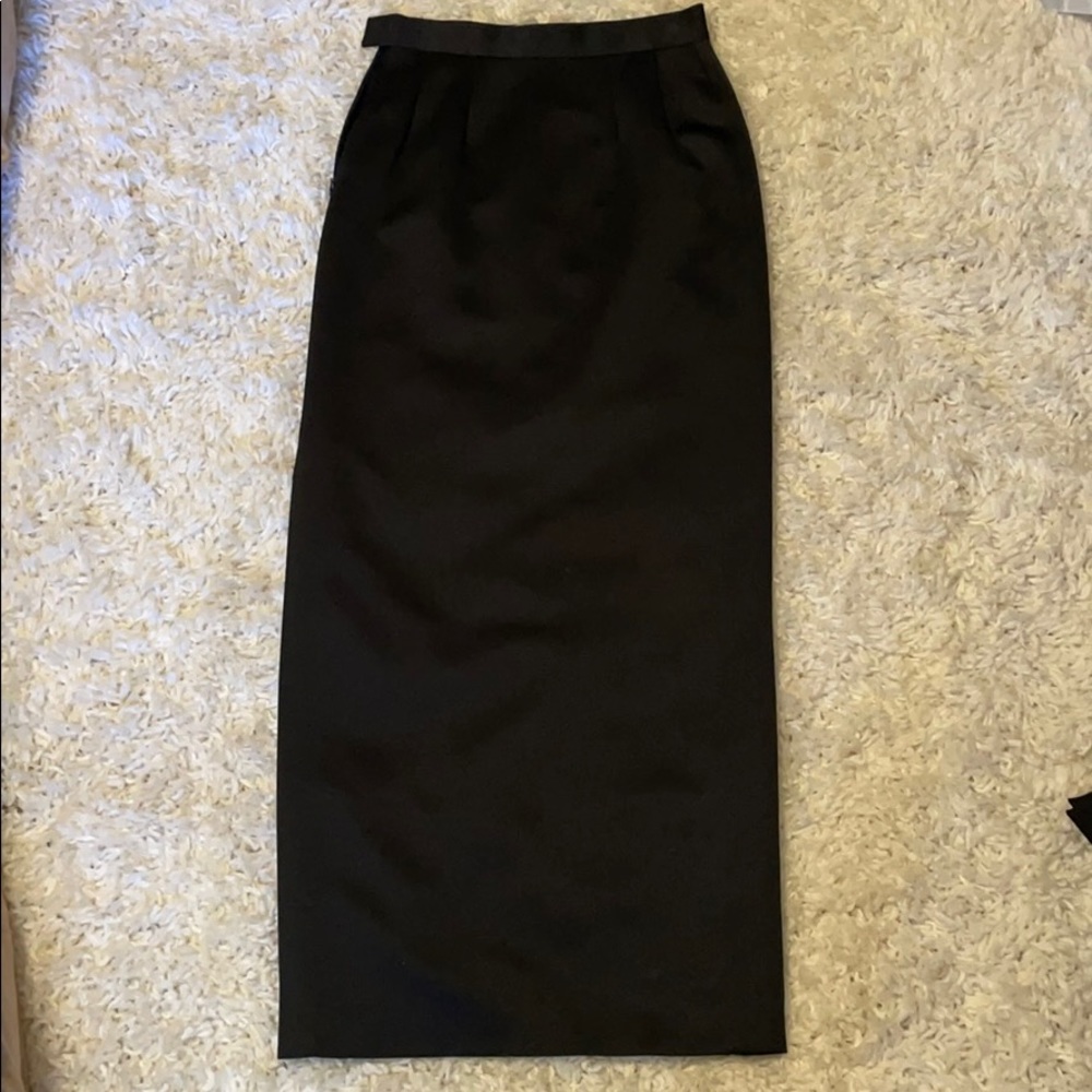 Long satin skirt